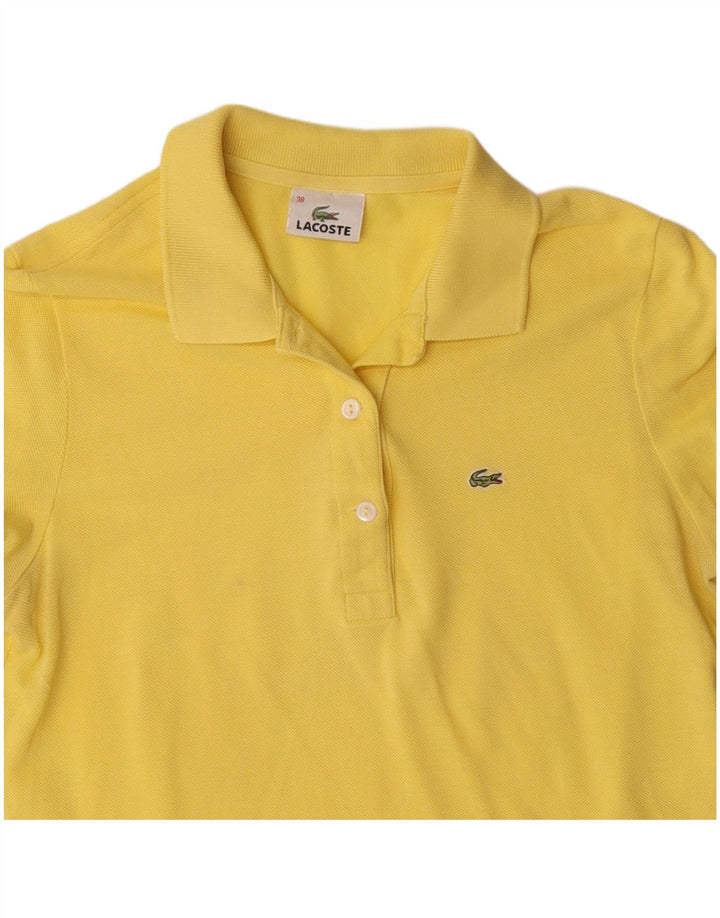 Tricou polo Lacoste pentru femei Mărimea 38 Bumbac galben mediu