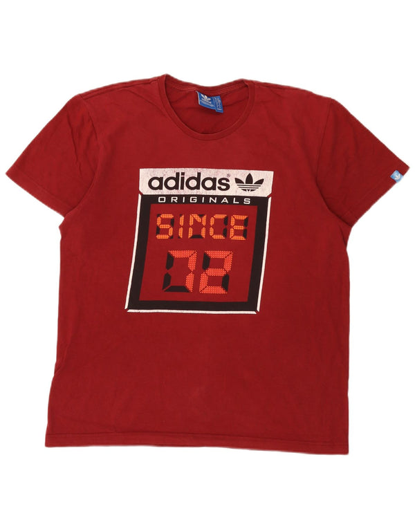 Tricou grafic pentru bărbați Adidas Top Medium Burgundy