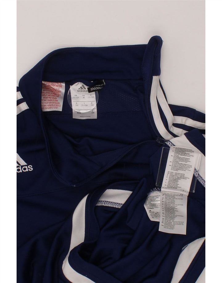 ADIDAS Boys Climacool Pullover Tracksuit Top 11-12 Years Navy Blue Vintage Adidas and Second-Hand Adidas from Messina Hembry 