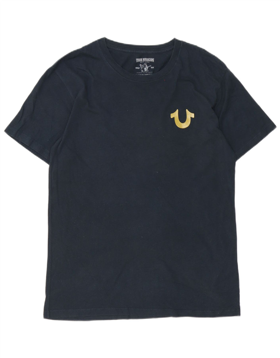 True Religion Tricou grafic pentru bărbați Top mediu din bumbac bleumarin