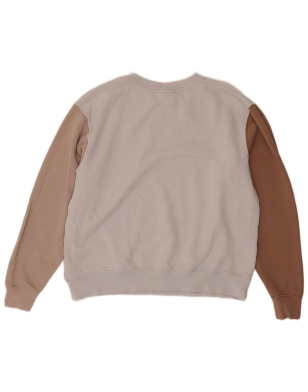 Pulover supradimensionat pentru femei Nike UK 14 Medium White Colorblock