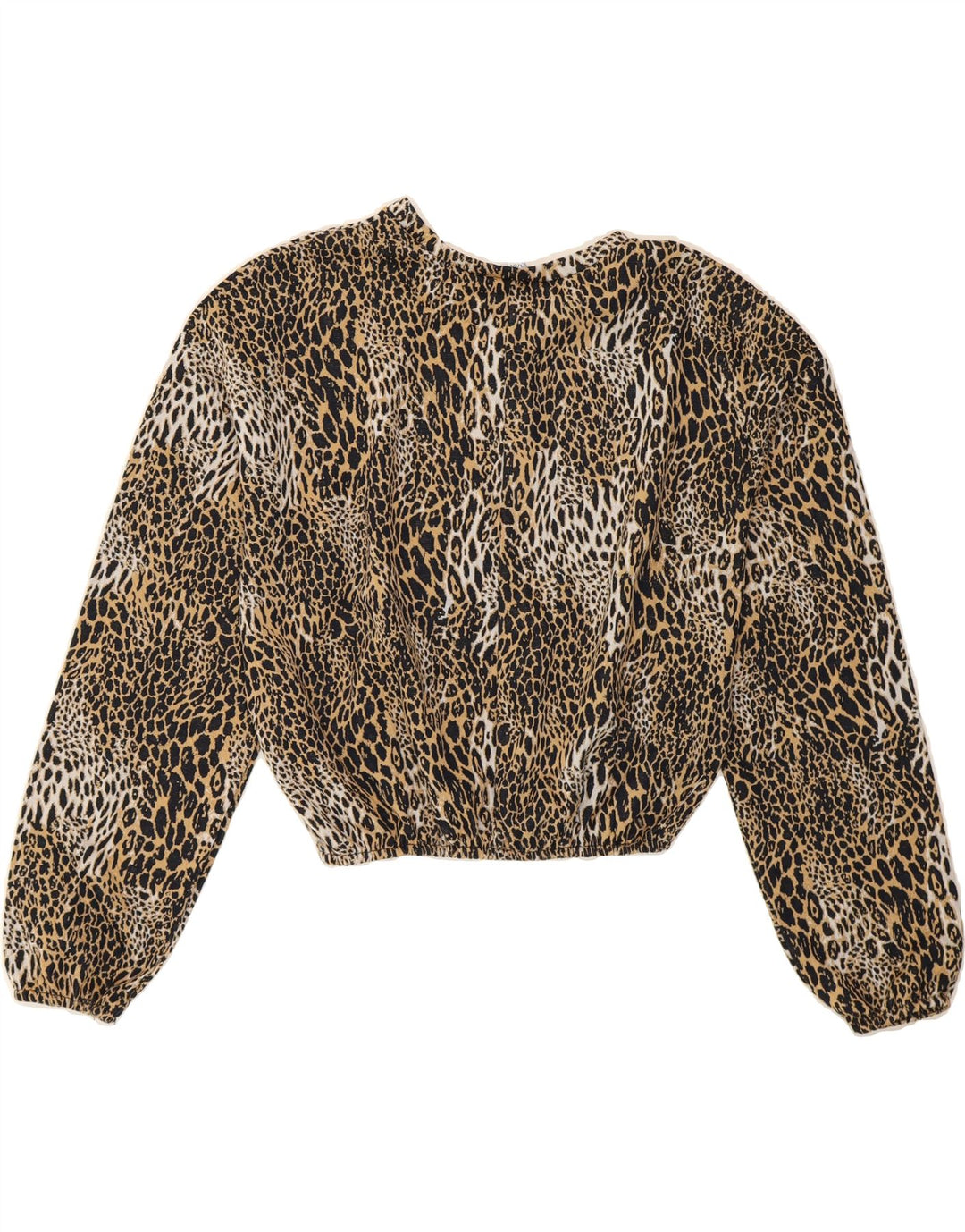 ZARA Womens Oversized Blouse Top UK 10 Small Brown Animal Print Leopard Vintage Zara and Second-Hand Zara from Messina Hembry 