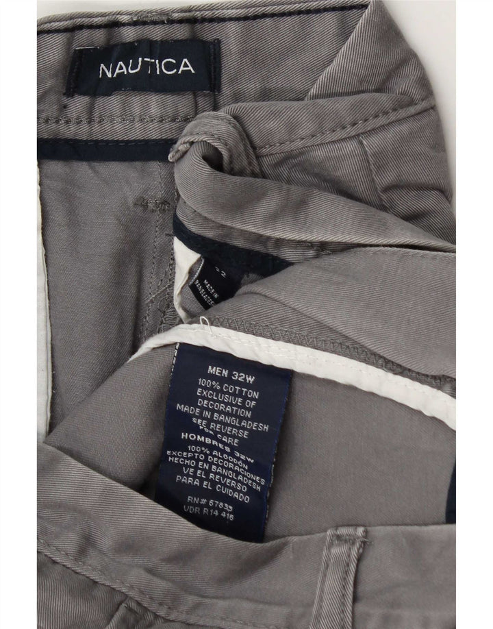 Pantaloni scurți chino pentru bărbați Nautica W32 bumbac gri mediu