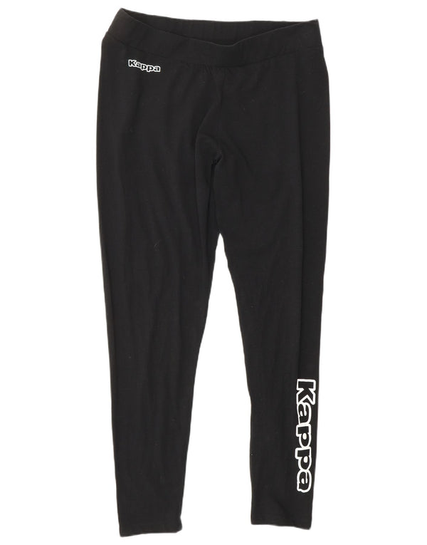 Leggings grafic KAPPA pentru femei UK 18 XL bumbac negru