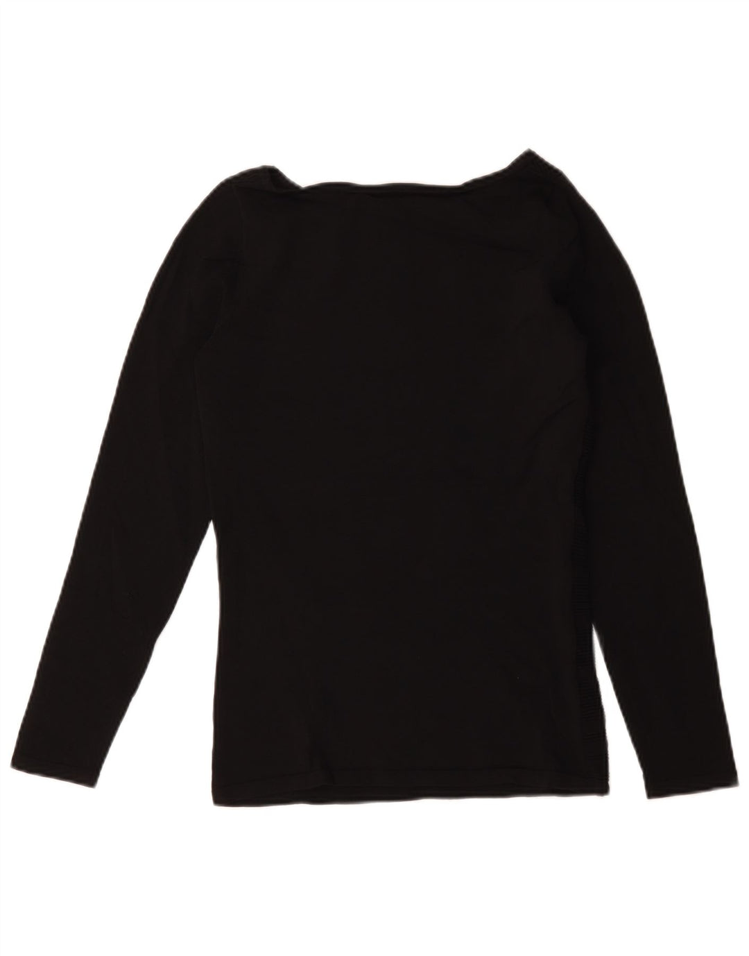 Coasta pentru femei de top cu mânecă lungă UK 10 mic, negru, în dungi, viscoză
