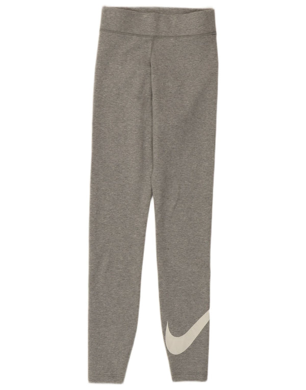 Leggings grafic Nike pentru femei UK 4 XS bumbac gri