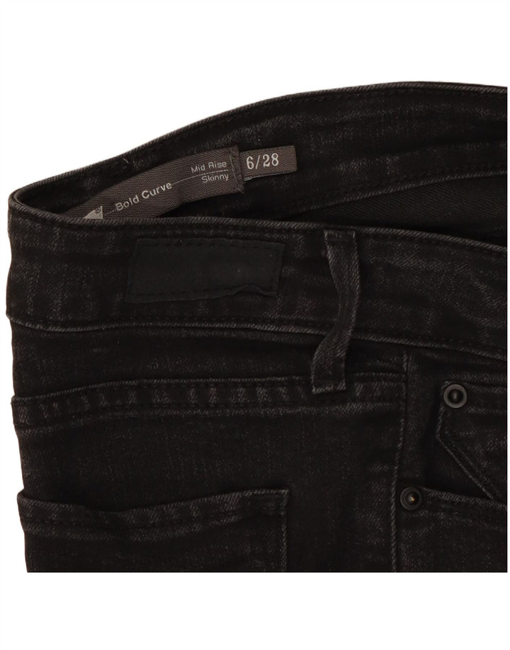 Blugi skinny Levi's Bold Curve pentru femei cu talie medie US 8 Medium W28 L28 Negri