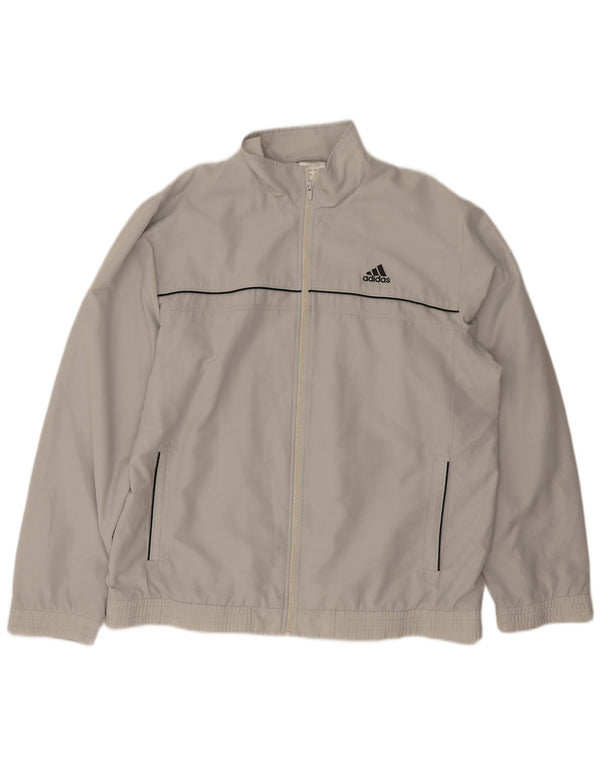 Jachetă de trening pentru bărbați Adidas UK 46/48 XL poliester gri