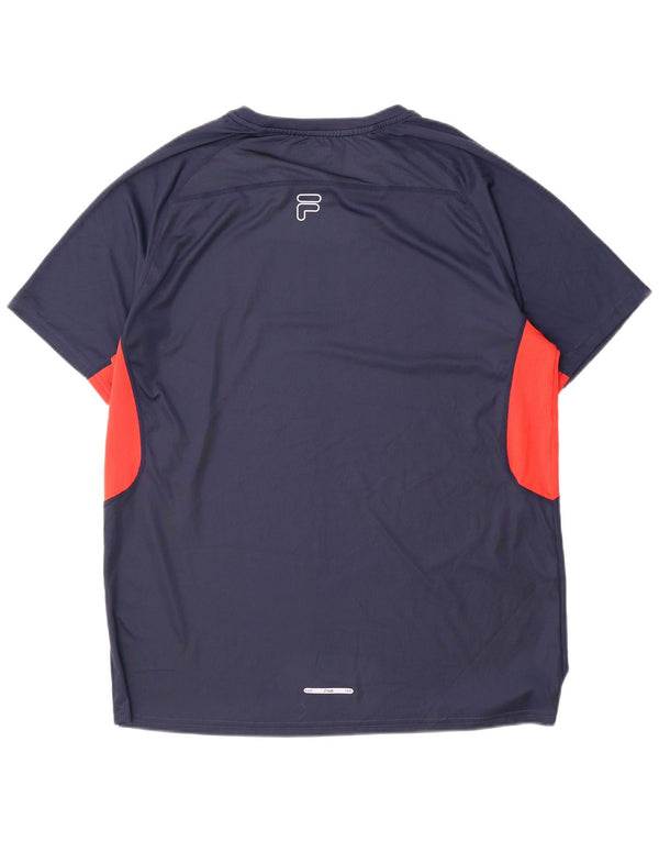 Tricou cu grafică pentru bărbați Fila Top XL Bleumarin Colorblock