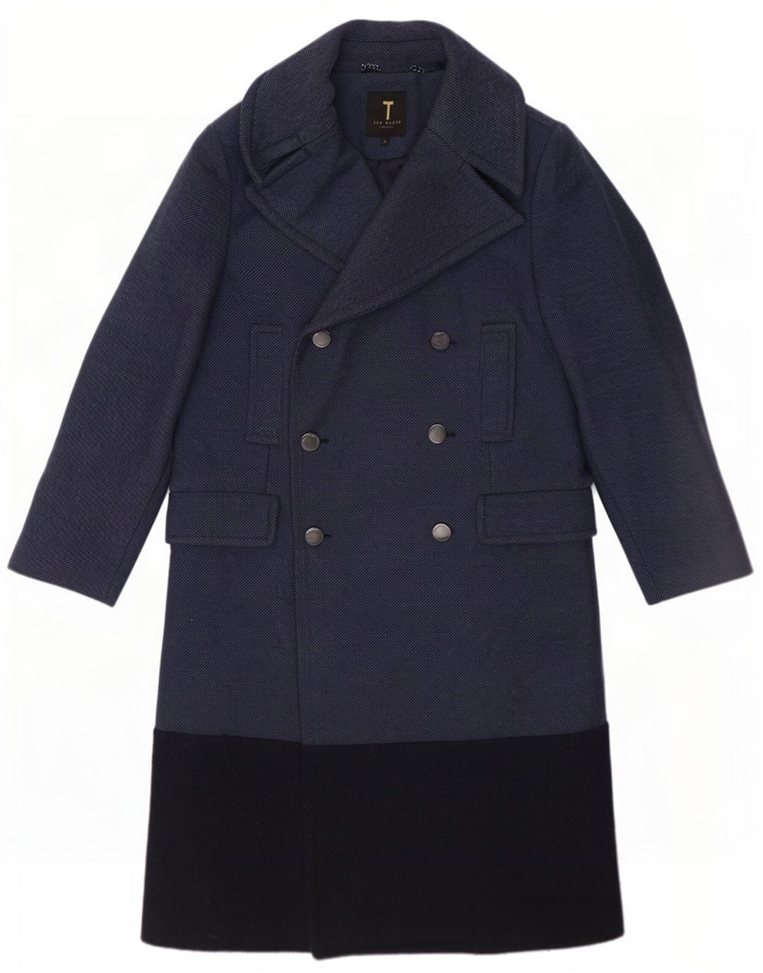 Ted Baker Palton dublu pentru femei Mărimea 1 XS Bleumarin Colorblock