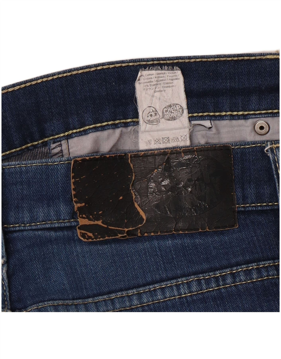 CHEAP MONDAY Blugi slim dama L32 L33 Bumbac albastru