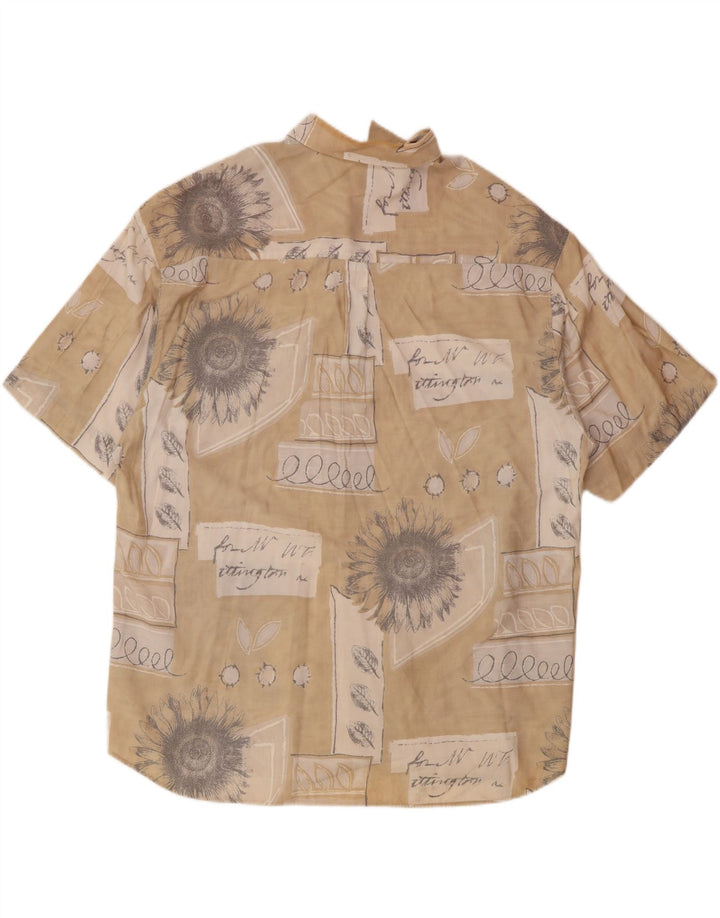 Cămașă cu mânecă scurtă pentru bărbați VIA CORTESA Mărimea 43/44 XL Bej Mozaic