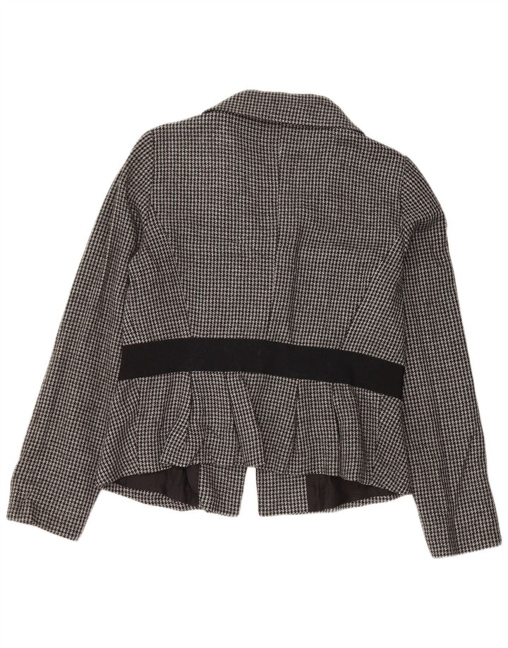 Jachetă Blazer Crop 2 Button pentru femei Max & Co. UK 14 Medium Gri Houndstooth