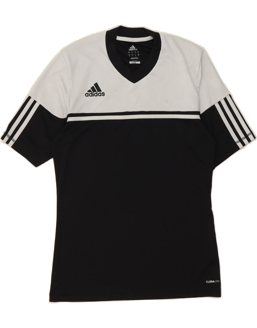 ADIDAS Mens Climalite T-Shirt Top Small Black Colourblock Vintage Adidas and Second-Hand Adidas from Messina Hembry 