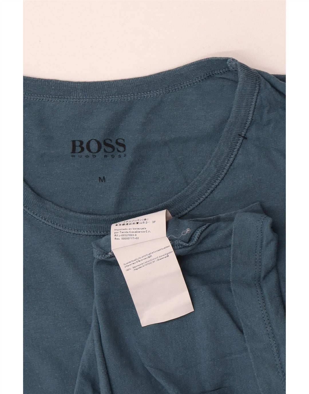 Tricou pentru bărbați Hugo Boss Top din bumbac albastru mediu