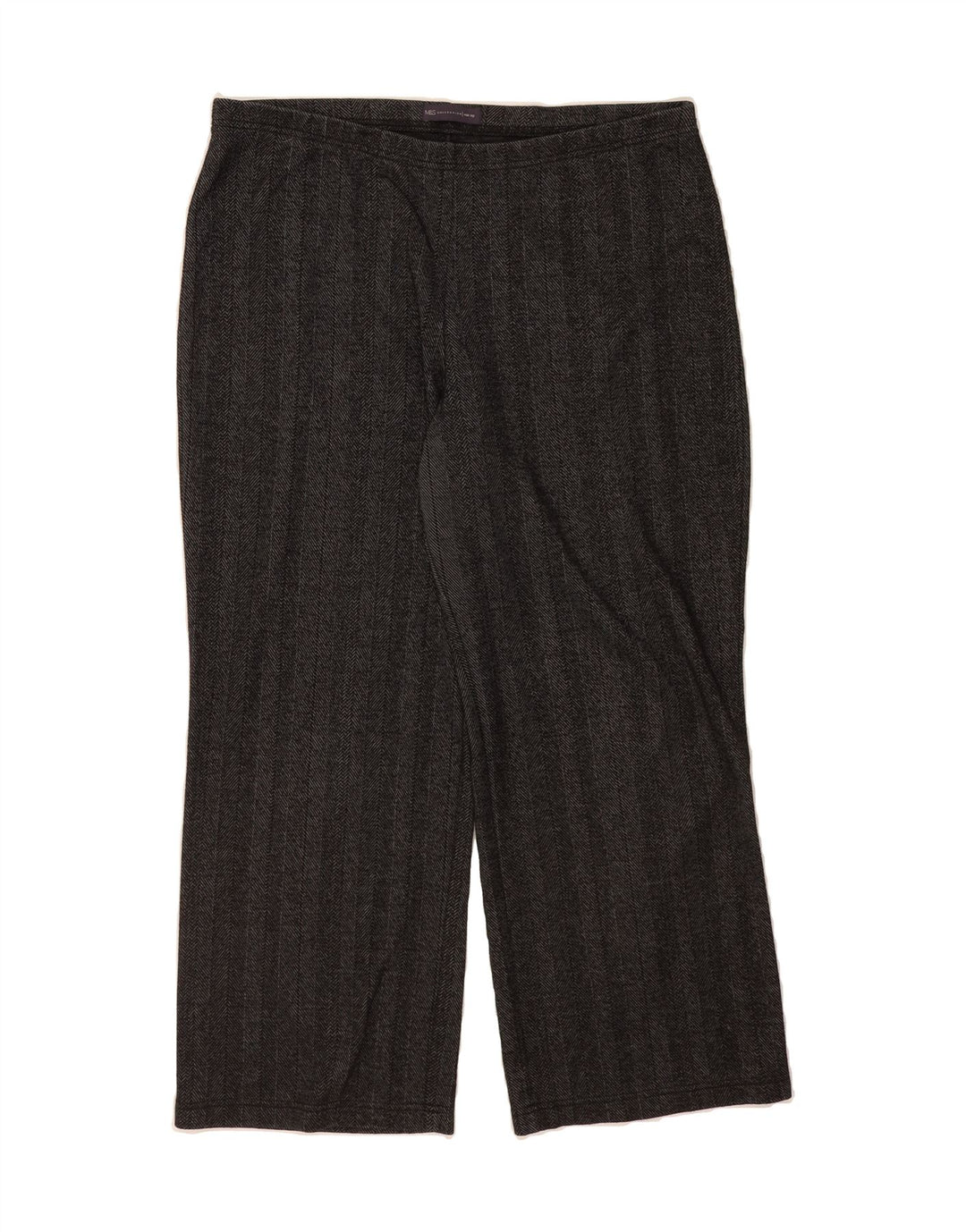 MARKS & SPENCER Womens Tracksuit Trousers UK 16 Large  Grey Herringbone Vintage Marks & Spencer and Second-Hand Marks & Spencer from Messina Hembry 