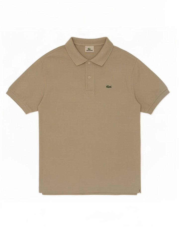 Tricou polo pentru bărbați Lacoste Mărimea 4 Bumbac Bej Mediu