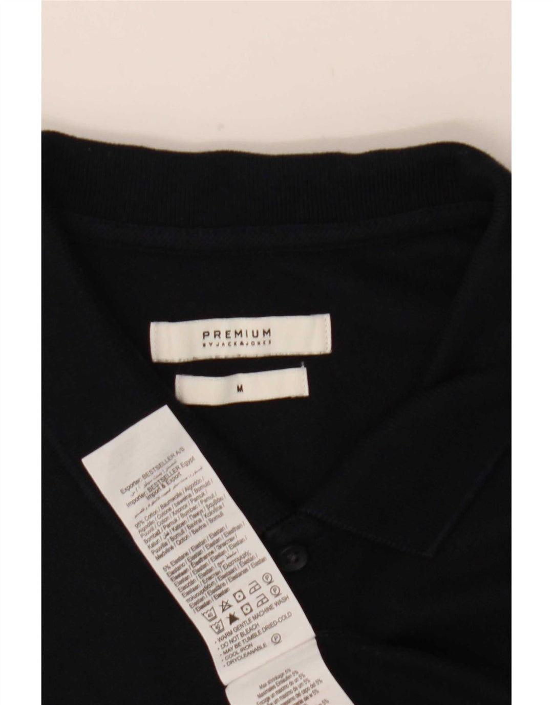 Tricou polo Jack & Jones pentru bărbați, bumbac, albastru bleumarin mediu
