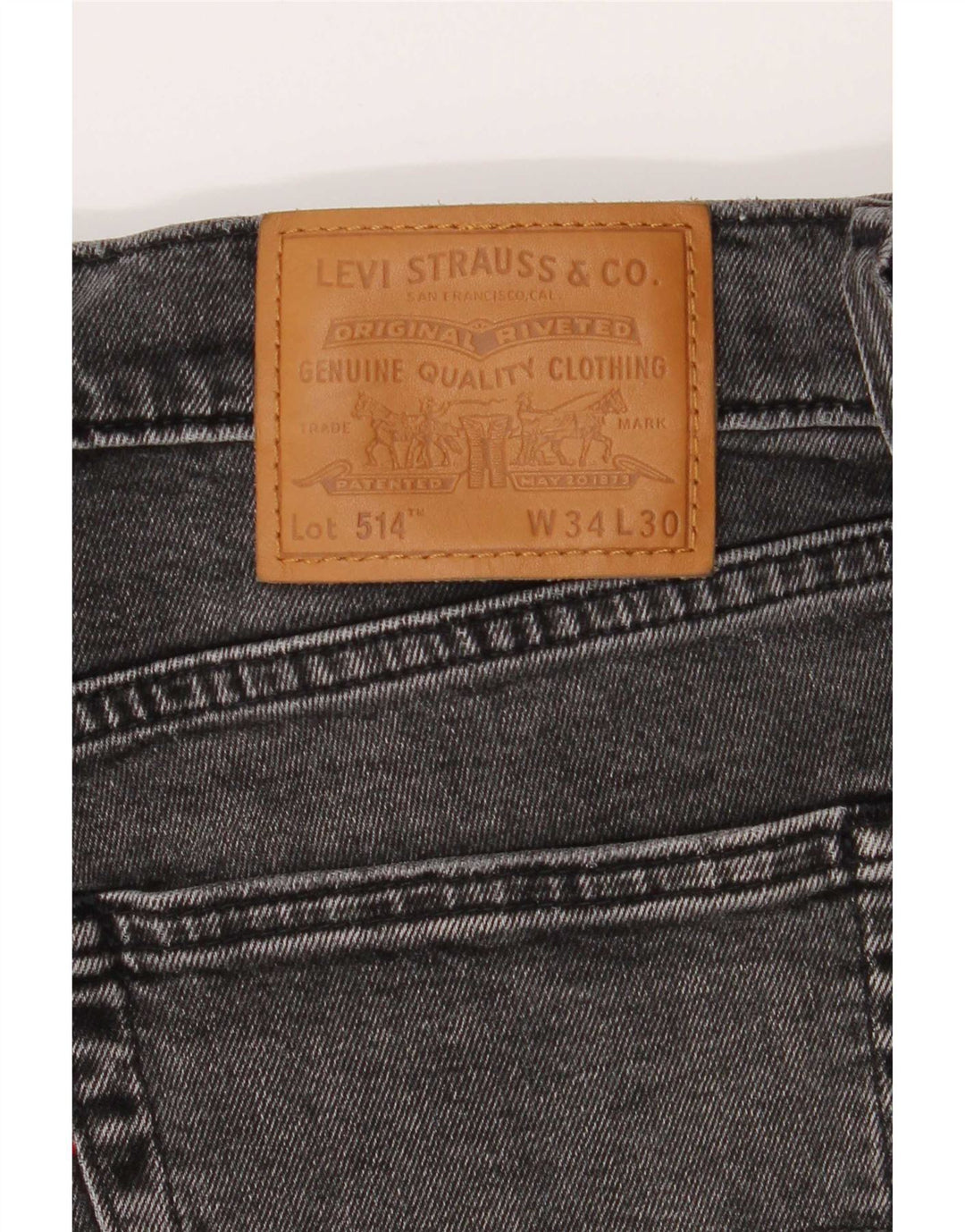 Blugi drepti pentru bărbați Levi's 514 W34 L30 bumbac gri