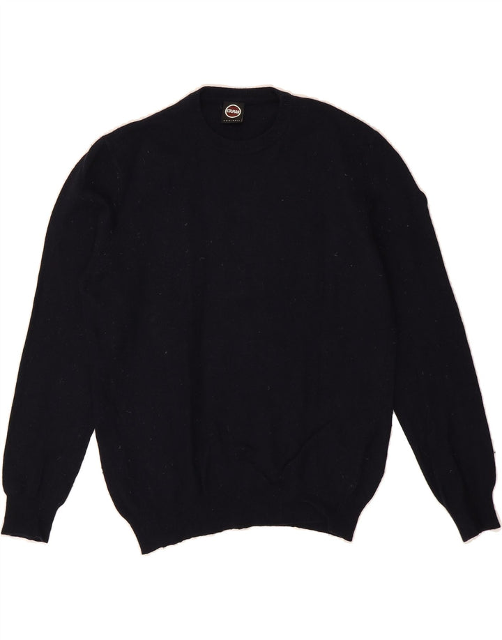 COLMAR Womens Crew Neck Jumper Sweater UK 14 Medium Navy Blue Vintage Colmar and Second-Hand Colmar from Messina Hembry 