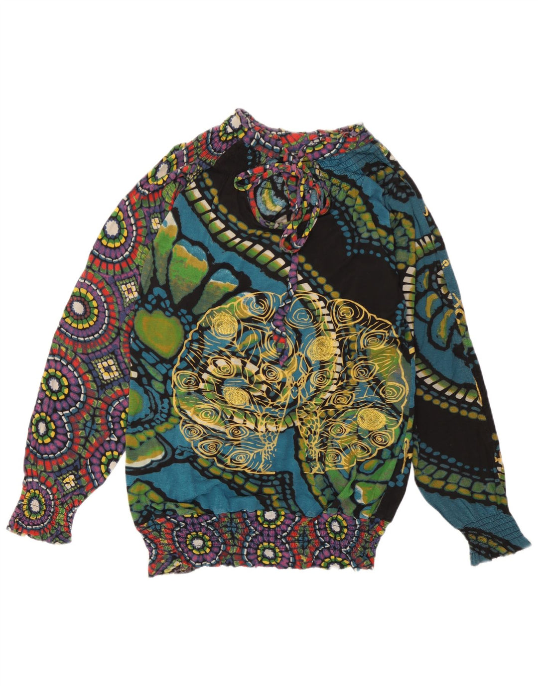 Top bluză Desigual pentru femei cu model abstract UK 14 Medium Multicolor