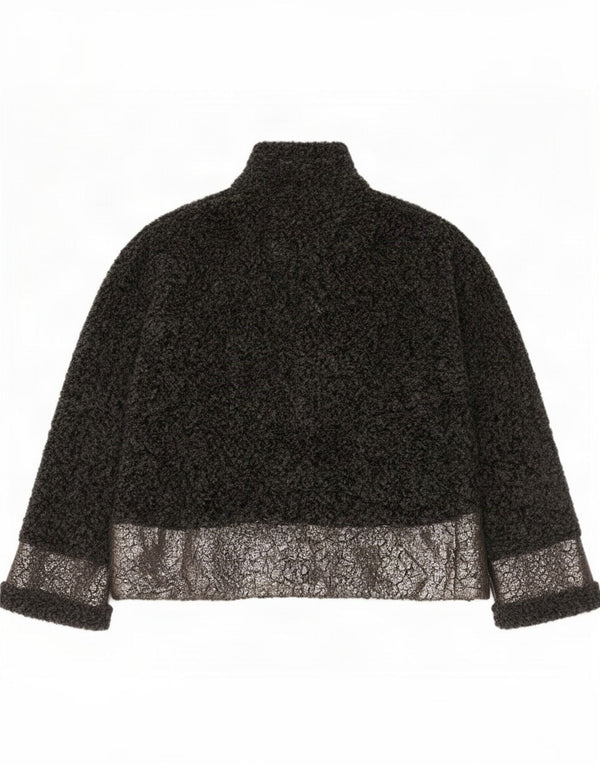 Pulover cardigan pentru femei Zara, cu croiala relaxată, UK 14, gri mediu, bloc de culoare