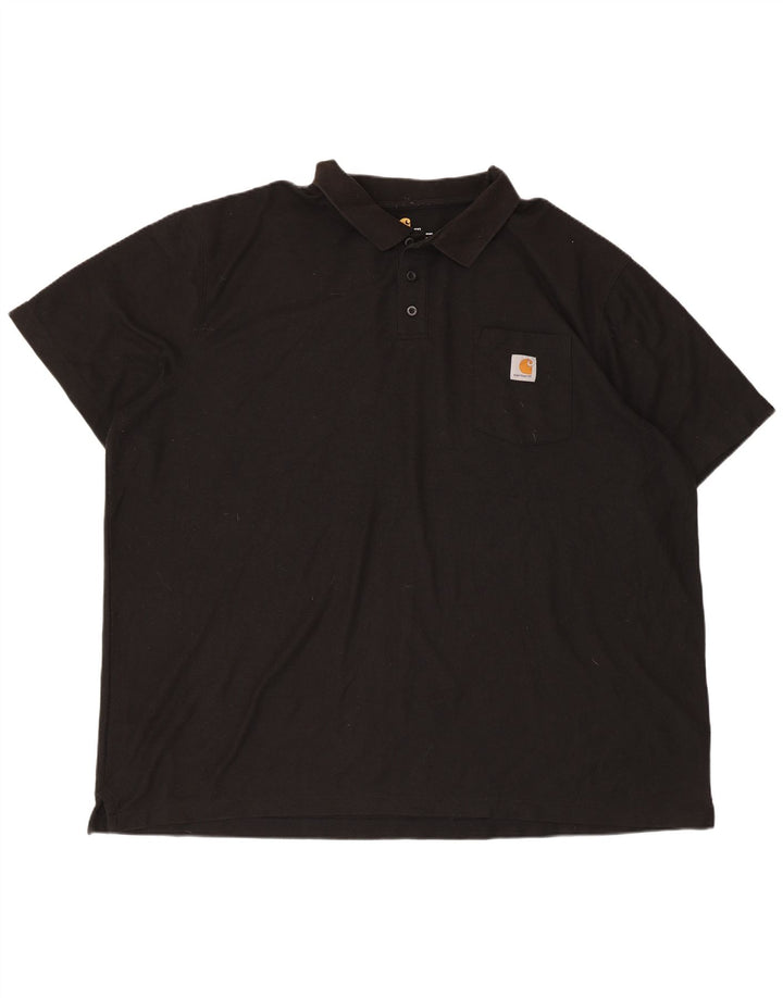 Cămașă polo pentru bărbați CARHARTT Original Fit 3XL, poliester negru