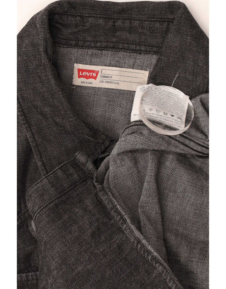 Cămașă de blugi pentru bărbați Levi's, bumbac gri mic