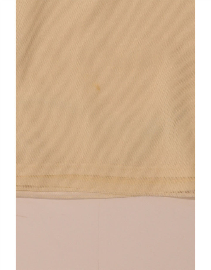 COAST pentru femei Crop See Through Bluze Top UK 16 Poliester galben mare