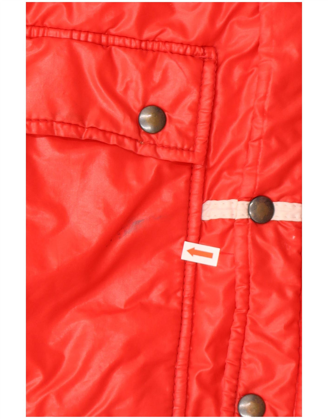 Gilet căptușit pentru bărbați vintage UK 36, roșu mic, poliamidă color bloc