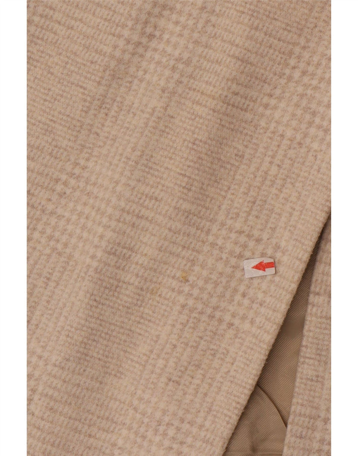 Pardesiu supradimensionat pentru femei Zara UK 10 mic Bej Houndstooth