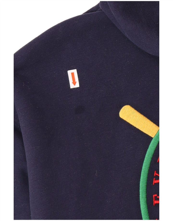 Levi'S Pulover supradimensionat cu capota cu fermoar grafic pentru femei UK 10 Mic bleumarin