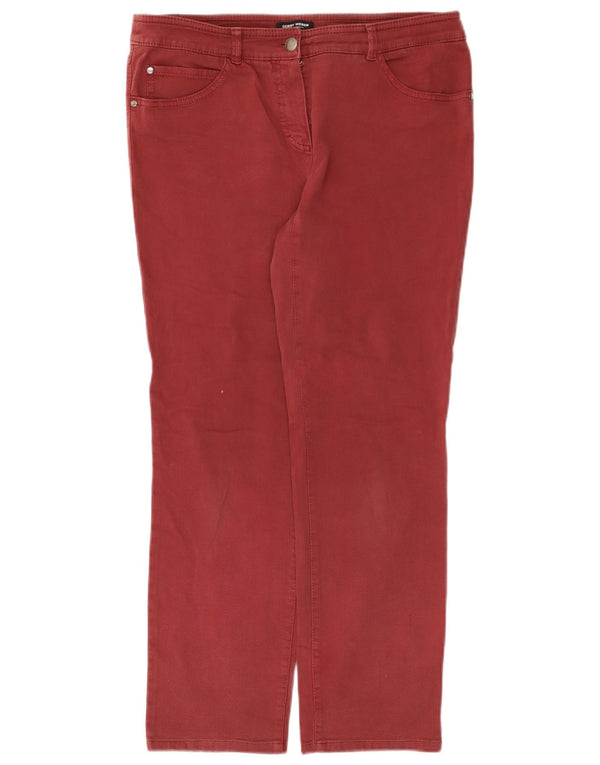 Gerry Weber Pantaloni casual drepti pentru femei UK 14 Large W32 L27 Maroon