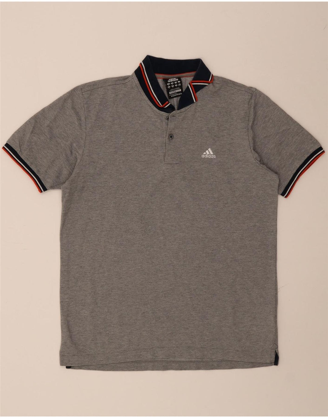 ADIDAS Mens Clima 365 Polo Shirt Medium Grey Cotton Vintage Adidas and Second-Hand Adidas from Messina Hembry 