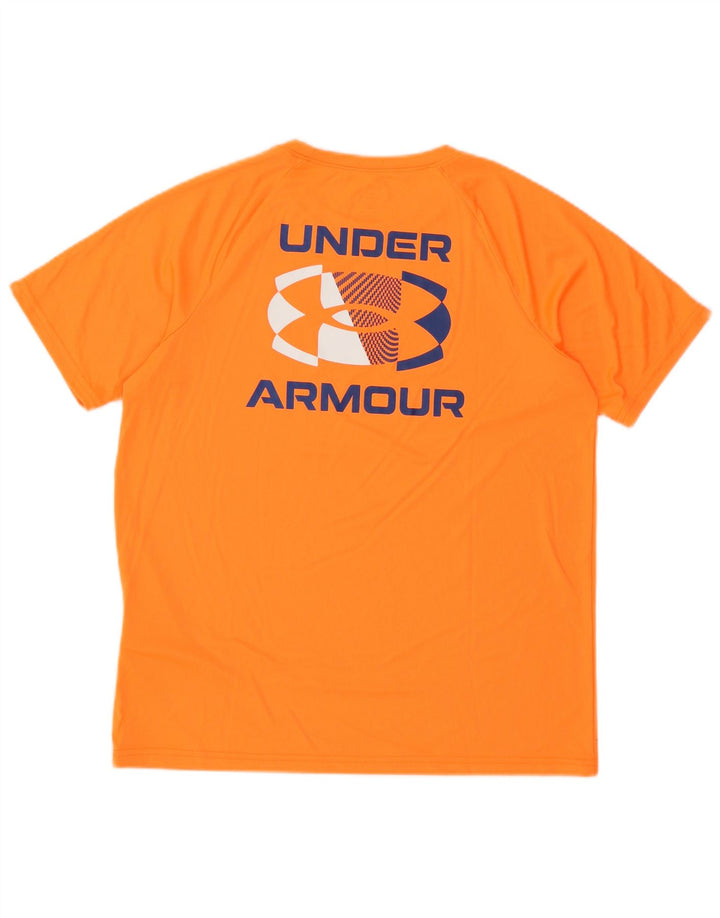 Tricou grafic Under Armour pentru băieți Top 11-12 ani Poliester portocaliu mare