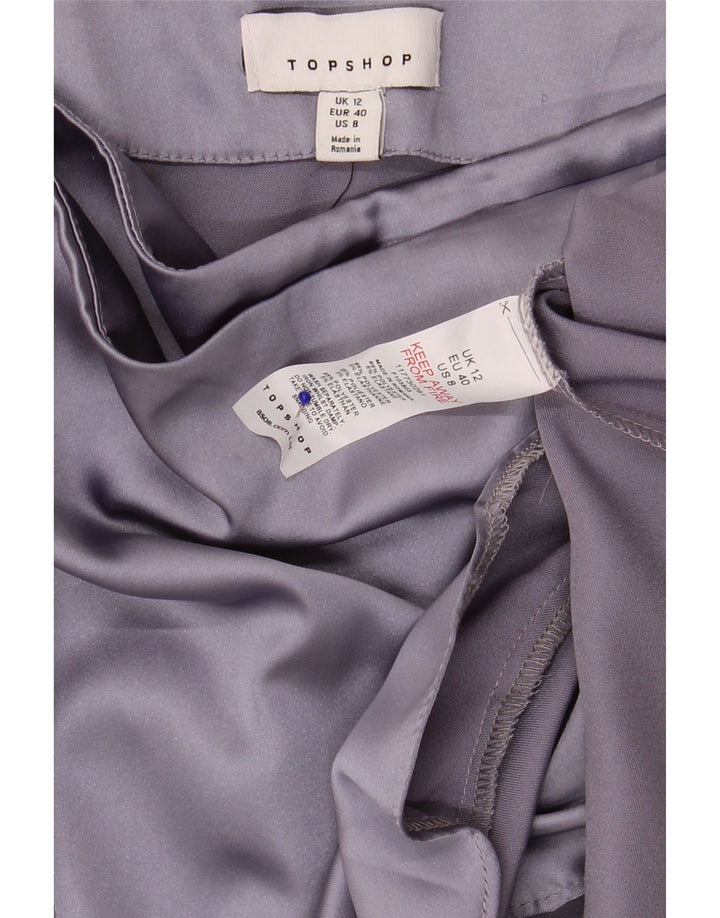 Fusta mini Wrap Topshop pentru femei UK 12 Medium W30 Poliester violet