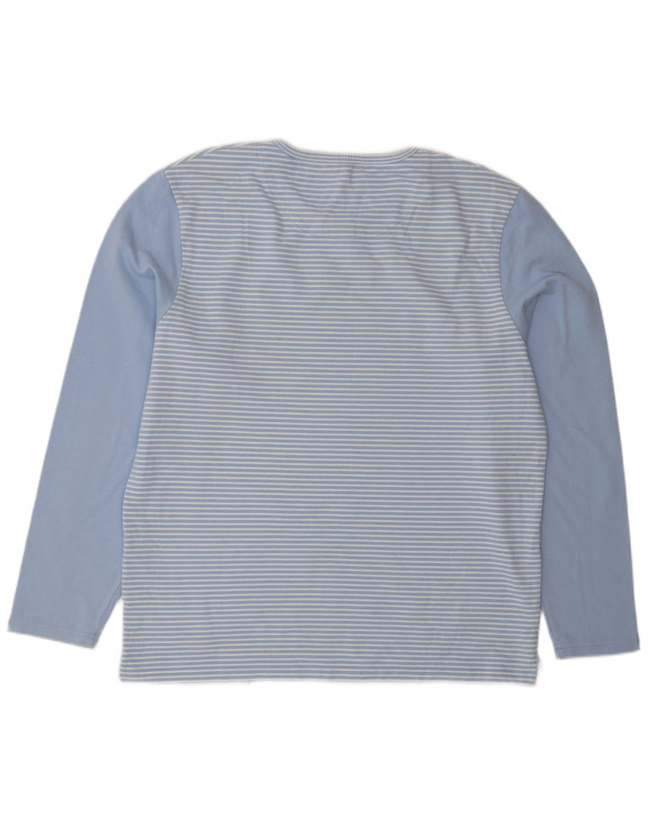 Lyle & Scott Top pentru bărbați cu mânecă lungă XL, albastru, cu dungi