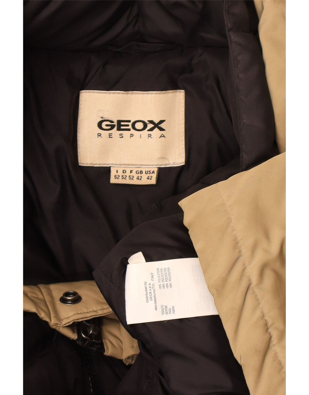Jachetă căptușită pentru bărbați Geox UK 42 XL poliester bej