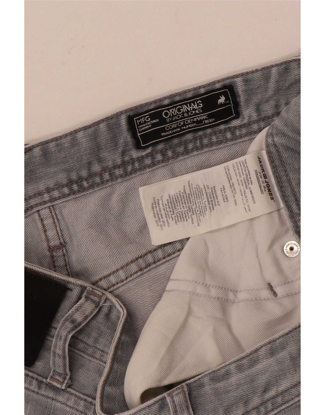 Blugi Jack & Jones Tim Slim pentru bărbați W30 L34 bumbac gri
