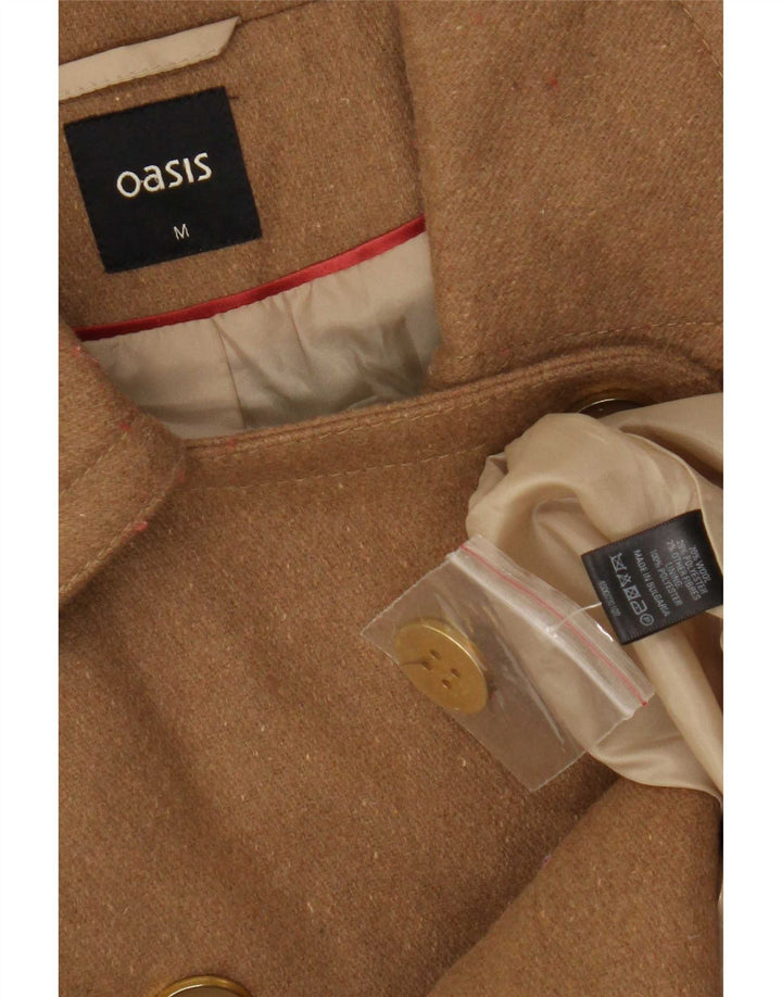 Palton dublu pentru femei Oasis UK 12 Lână medie bej