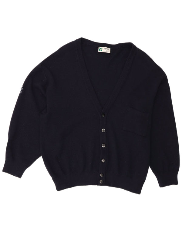 Pulover cardigan pentru bărbați Milan EU 52 Lână virgină mare albastru bleumarin