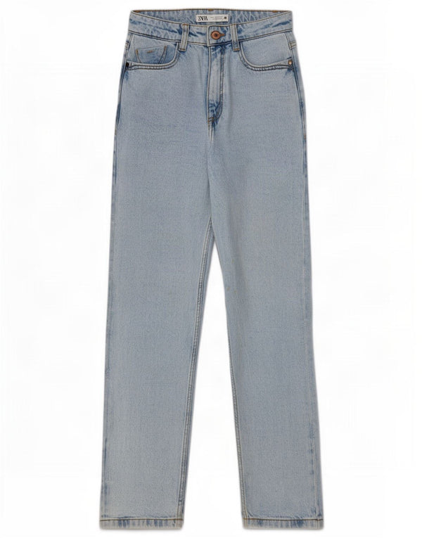 Blugi conici pentru femei cu talie înaltă Zara EU 32 2XS L22 L27 Bumbac albastru