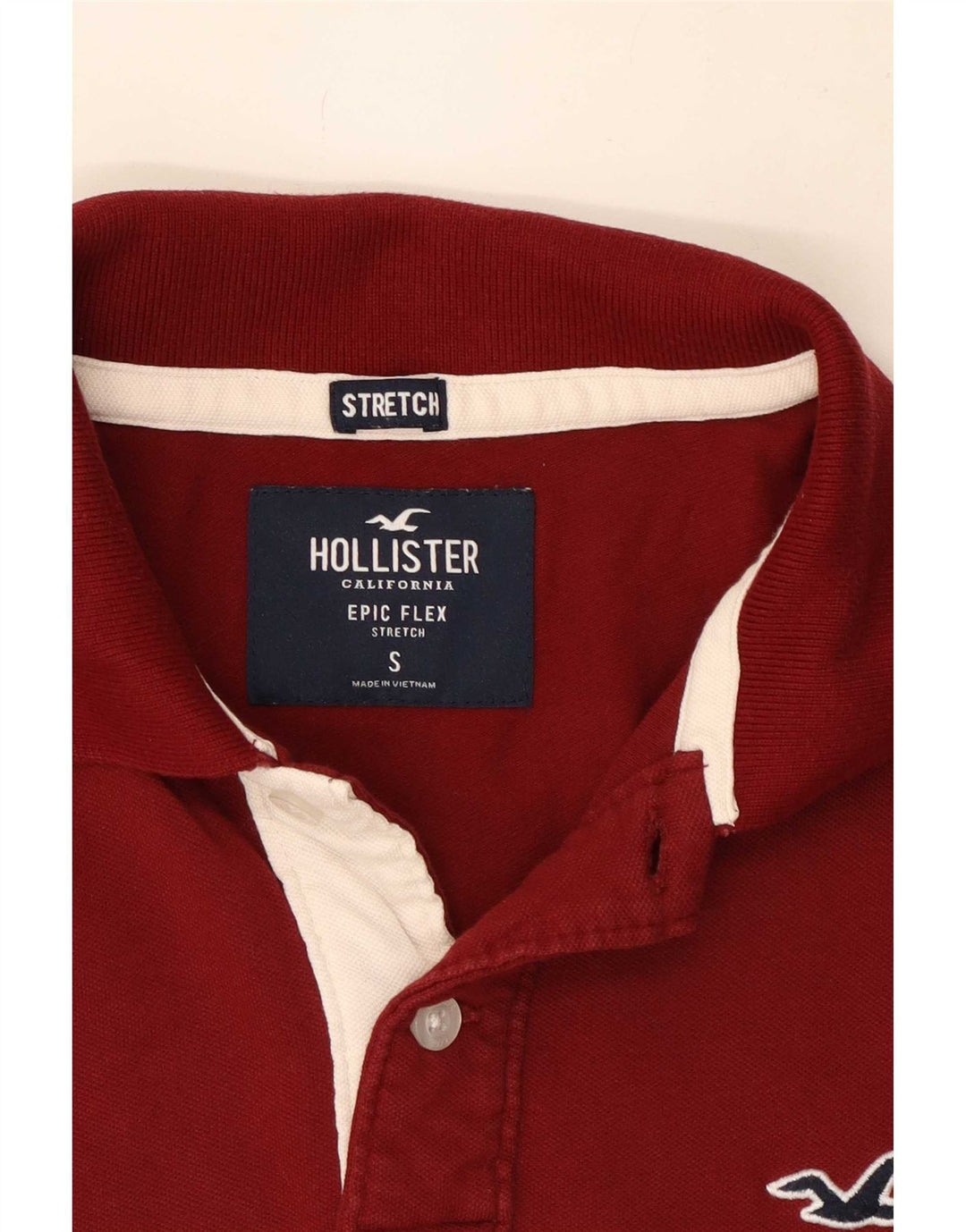 Cămașă polo Hollister pentru bărbați Small Maroon