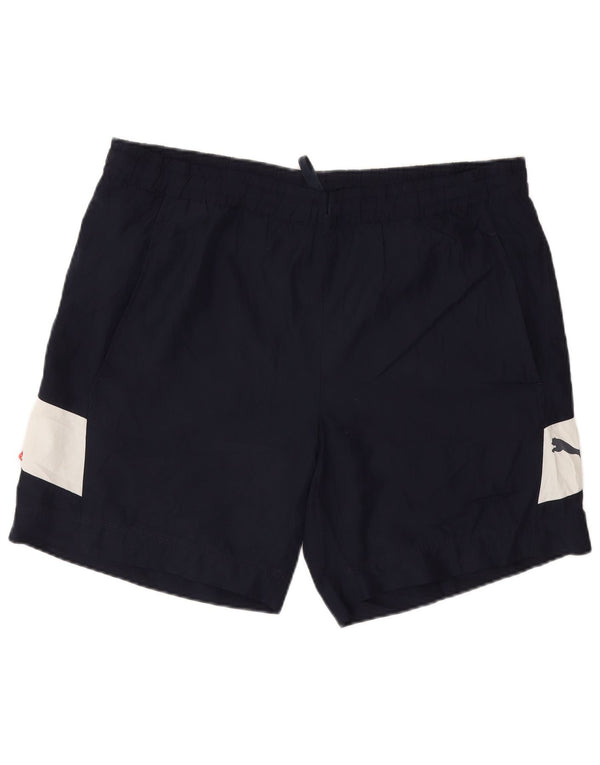 Pantaloni scurți sport Puma pentru bărbați, medii, albastru, poliester color bloc