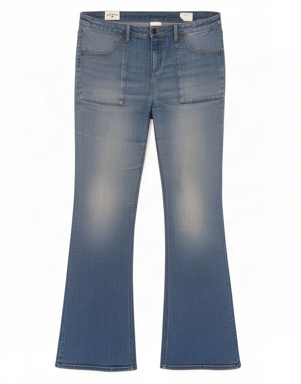 Blugi evazați pentru femei Lee Cooper US 14 XL W35 L29 Bumbac albastru