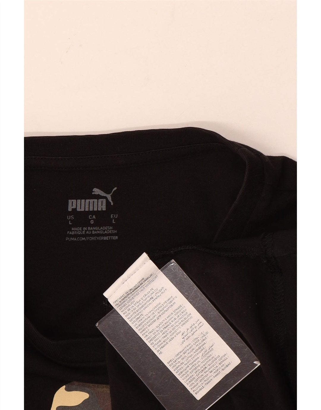 Tricou grafic Puma pentru bărbați Top mare din bumbac negru