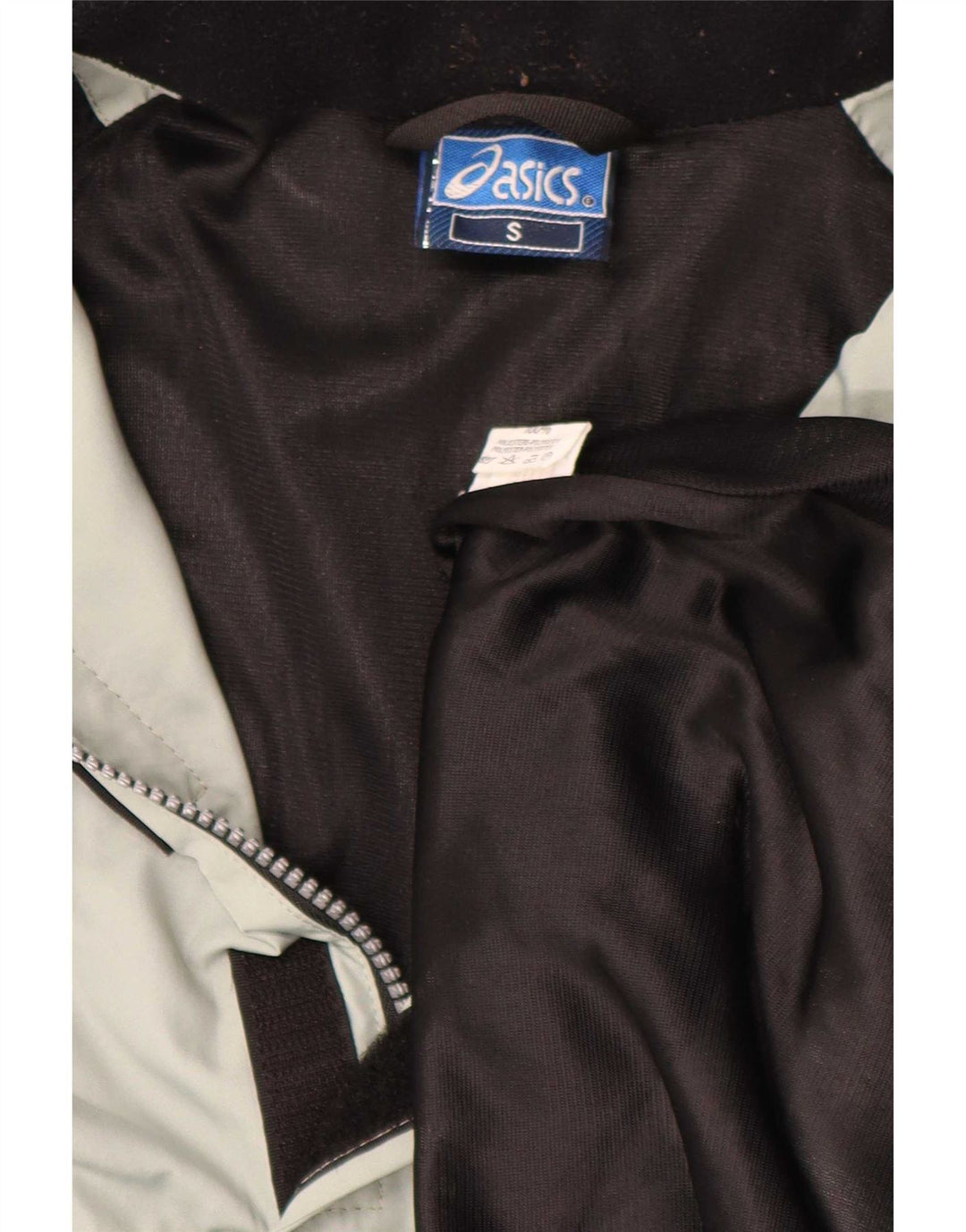 Jachetă de ploaie cu pulover, asics, pentru bărbați, UK 36, poliester, gri mic