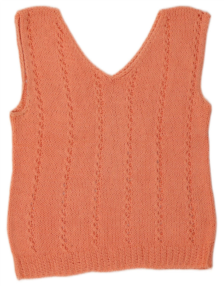 VINTAGE Femei Vest Tank Top UK 14 Medium Pink