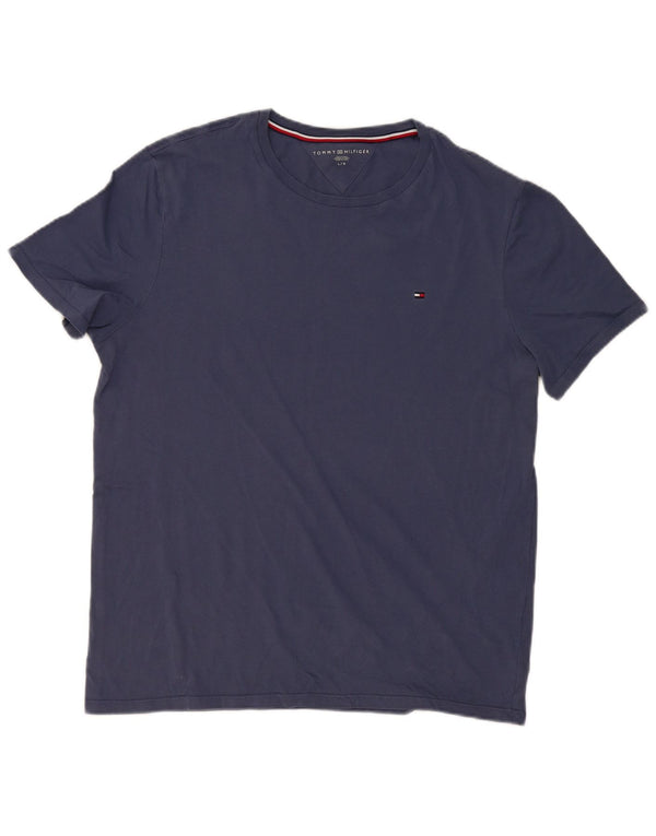 Tricou pentru bărbați Tommy Hilfiger Top mare din bumbac bleumarin