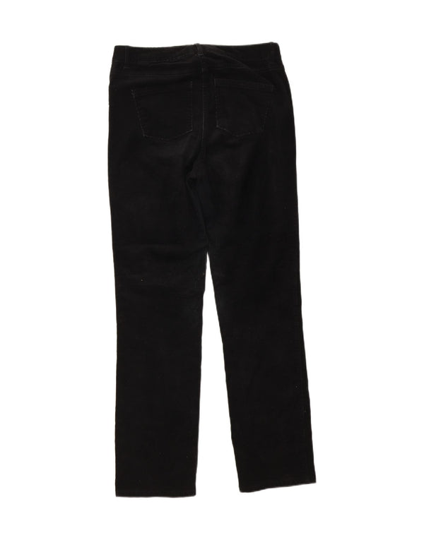 Pantaloni drepti din velur pentru femei Marks & Spencer UK 10 Small W30 L29 Negru